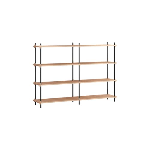 Accessorio  legno naturale / Scaffale aggiuntivo per Scaffale - L 162 x P 35 cm - MOEBE - Rovere naturale - MDF impiallacciato rovere