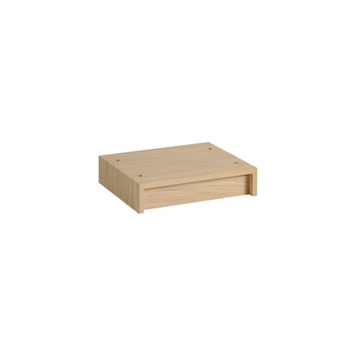  Accessory natural wood / Stand W 43.5 x D 35 x H 10 cm - For Stacked Medium Unit - Muuto - Oak - Plywood with oak veneer