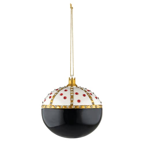 Boule de Noël Fleurs de Jorì céramique rouge / Re Coccinello - peint main / Seconde vie - Alessi - Coccinelle - Porcelaine