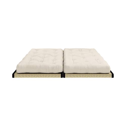Canapé convertible Chico / Modulable - L 200 cm - KARUP DESIGN - Lin 914 - Fibres recyclées mélangées, Jonc tissé, Mousse, Paille de riz, Tissu