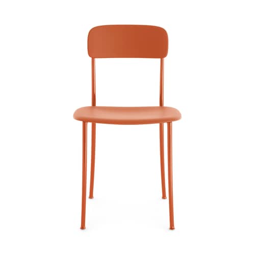 Savoia Chair plastic material orange - Kartell - Rusty - Painted aluminium, Technopolymer