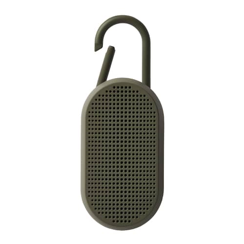 Enceinte Bluetooth Mino T - 5W plastique vert / Etanche - Mousqueton intégré / Station d\'accueil - Lexon - Vert kaki mat - ABS