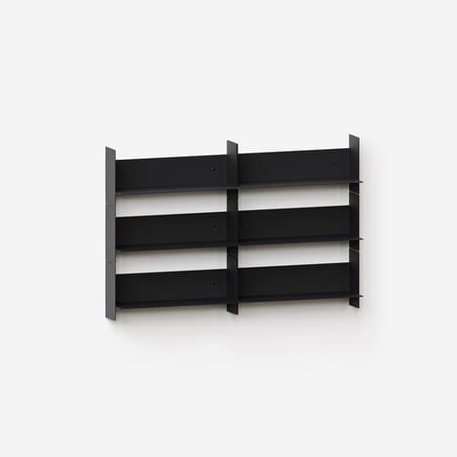 Étagère Pli métal noir / L 45 x P 15 cm - TIPTOE - Noir Graphite - Acier thermolaqué