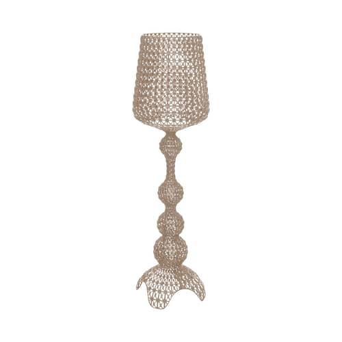 Lampadaire d\'extérieur Kabuki Outdoor / LED - Kartell - Tourterelle opaque - Technopolymère thermoplastique