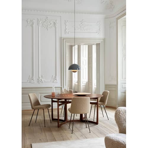 FlowerPot VP7 Pendant metal blue grey / Ø 37 cm - By Verner Panton, 1969 - &tradition - Stone Blue - Lacquered aluminium