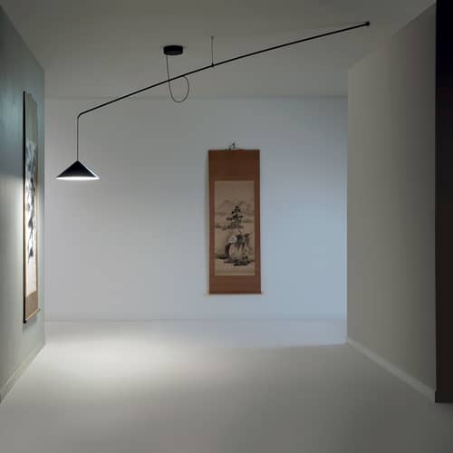 Pendelleuchte Vela 22 LED metall schwarz / Ausrichtbar / L 260 cm - Martinelli Luce - Schwarz - bemaltes Aluminium