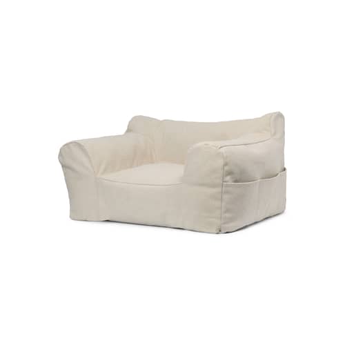 Pouf enfant Billow tissu blanc - Ferm Living - Blanc cassé - Coton biologique, Thermoball
