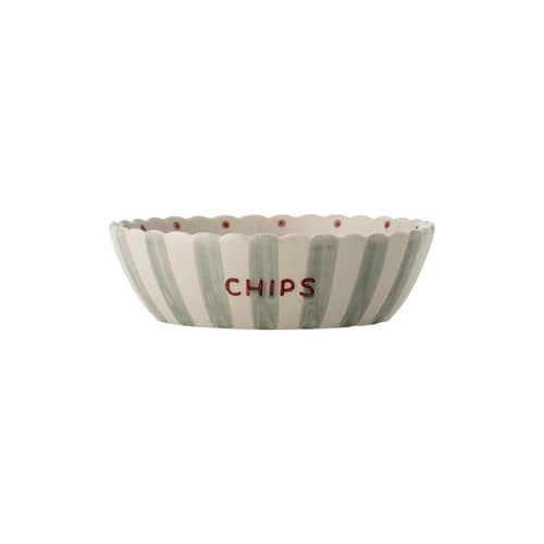 Chip - Chips Salad bowl ceramic blue / Ø 24 x 7 cm - Bloomingville - Chips / Blue / Ø 24 x H 7 cm - Sandstone