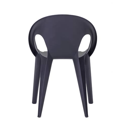 Stapelbarer Sessel Bell plastikmaterial blau / By Konstantin Grcic / recyceltes Polypropylen- Öko-Design - Magis - Orange Sunrise - Recyceltes Polypropylen