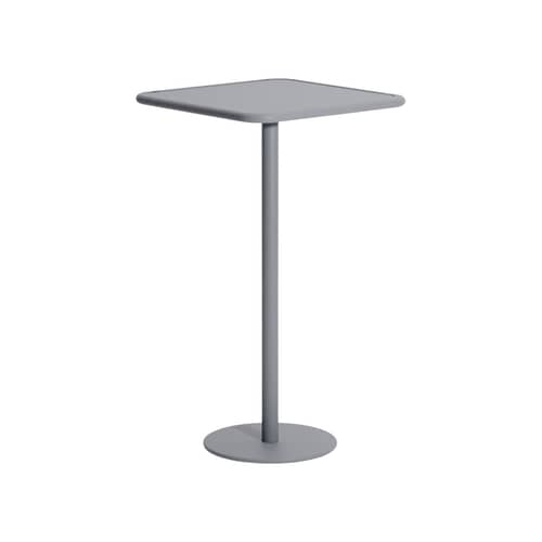 Stehtisch Week-end metall grau / 60 x 60 cm x H 105 cm - Aluminium - Petite Friture - Grau Stein-Grau - Aluminium