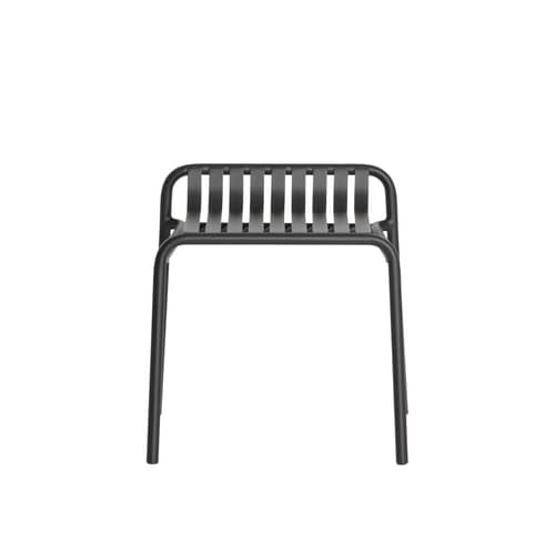 Week-End Stool metal black / Aluminium - Petite Friture - Black - Powder coated epoxy aluminium