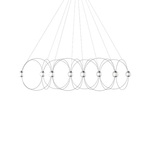 Suspension Munari 8 / LED - 156 x 45 x H 42 cm / Version pré-assemblée - DCW éditions - Noir - Acier, Acrylique