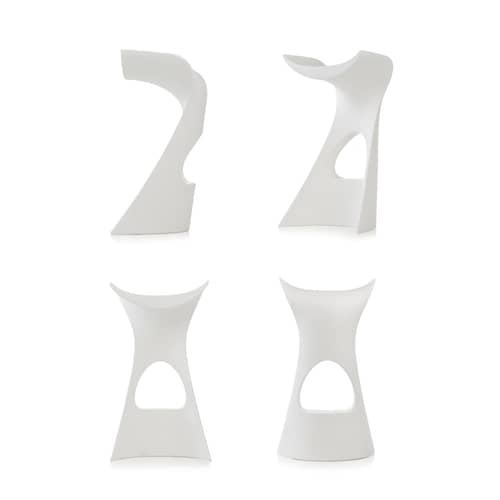 Tabouret de bar Koncord plastique blanc / H 70 cm - Slide - Blanc - Polyéthylène recyclable