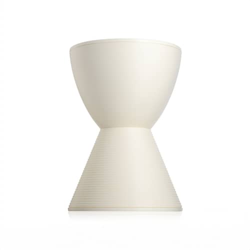 Tabouret Prince AHA plastique blanc / Philippe Starck, 1996 - Kartell - Blanc cire - Polypropylène