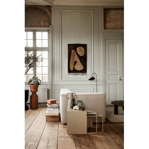 Tappeto Abstract Small tessuto marrone / 120 x 80 cm - Annodato a mano - Ferm Living - 120 x 80 cm/marrone - Lana di Nuova Zelanda