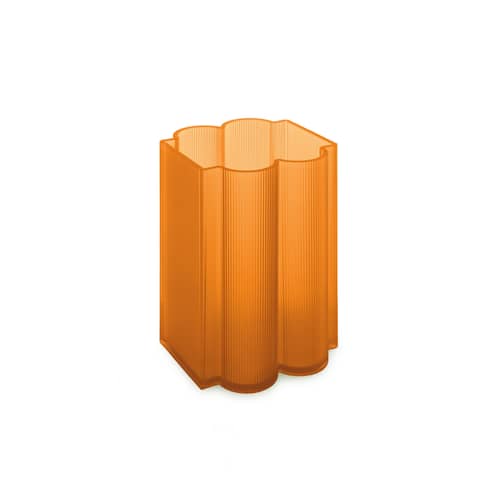 Vase Okra plastikmaterial orange / H 24 cm - Recycelt / Patricia Urquiola, 2025 - Kartell - Orange - Recyceltes PMMA