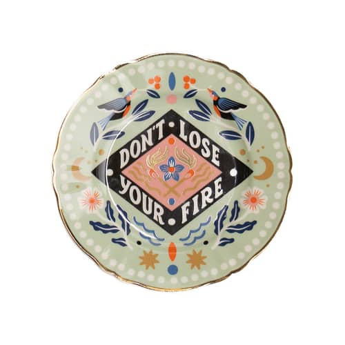 Assiette à mignardises Don\'t lose your fire / Ø 16,5 cm - Bitossi Home - Don\'t lose your fire - Porcelaine