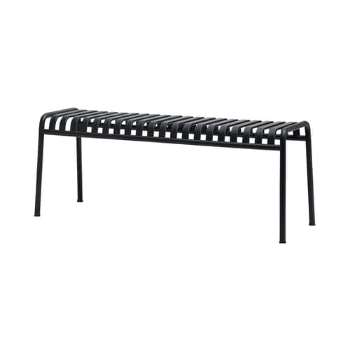 Banc Palissade métal gris noir / L 120 cm - Bouroullec, 2016 - Hay - Anthracite - Acier laqué époxy