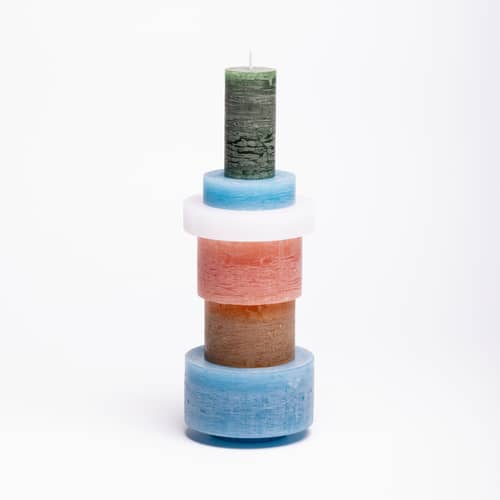 Bougie Stack 06 / 6 modules empilables - Combustion 140 heures - STAN EDITIONS - Multicolore - Paraffine