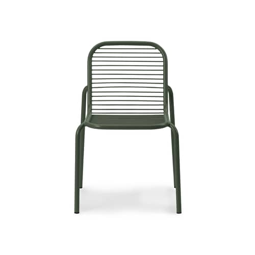 Chaise empilable Vig métal vert - Normann Copenhagen - Vert foncé - Acier thermolaqué