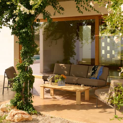 Assemble Coffee table natural wood / 135 x 55 cm - Muuto - Teak - FSC™-certified teak