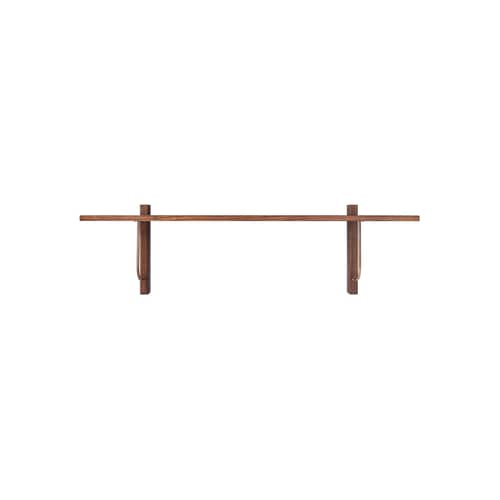 Étagère Corbel bois marron / L 100 cm - Audo Copenhagen - Chêne teinté foncé - Acier, MDF plaqué chêne teinté foncé