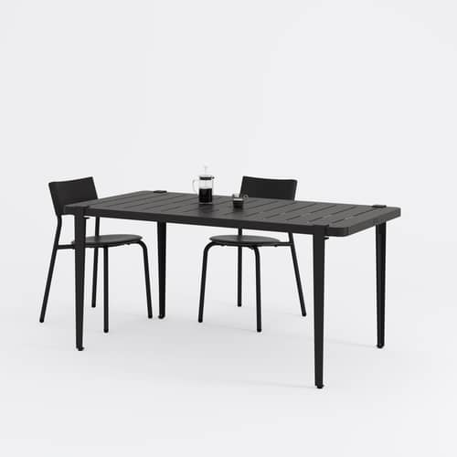 Fuß avec fixation étau OUTDOOR metall schwarz / H 75 cm - Zur Gestaltung eines Tisches im Außenbereich - TIPTOE - Graphit-Schwarz - thermolackierter Stahl