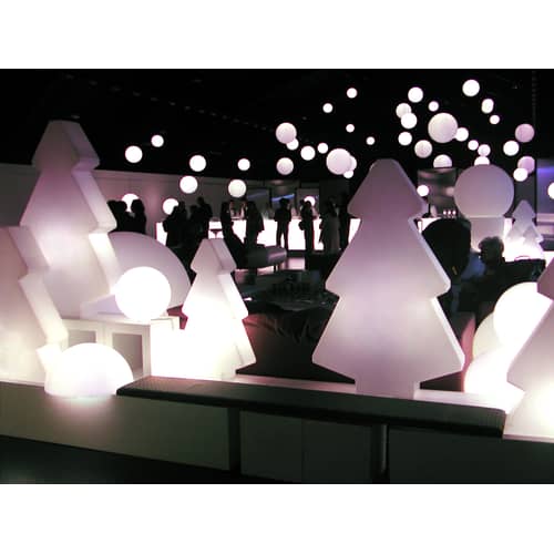 Lampada a sospensione da esterno Globo materiale plastico bianco / Ø 30 cm - Slide - Bianco - Ø 30 cm - Polietilene riciclabile