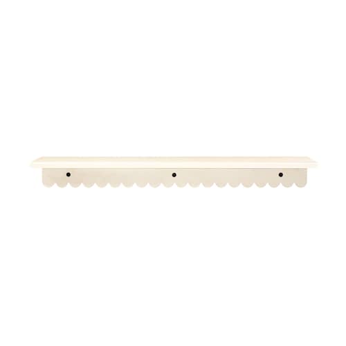 Mensola a muro Vibes Large metallo bianco / L 50 cm - NOBODINOZ - Avorio - Acciaio laccato