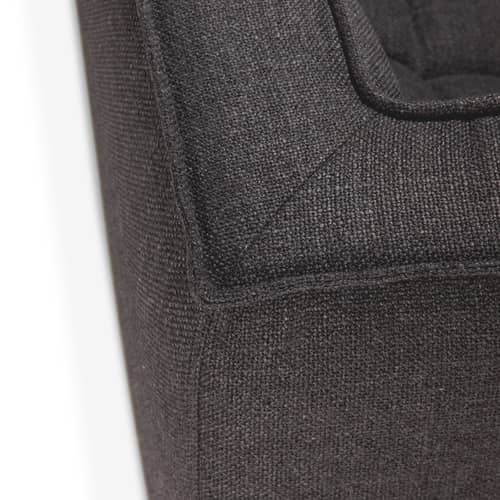 Sofa 2 Sitzer N701 textil grau / L 205 cm - Ethnicraft - Dunkelgrau (Standardgewebe) - Gewebe, Hochdichter PU-Schaum, Holz