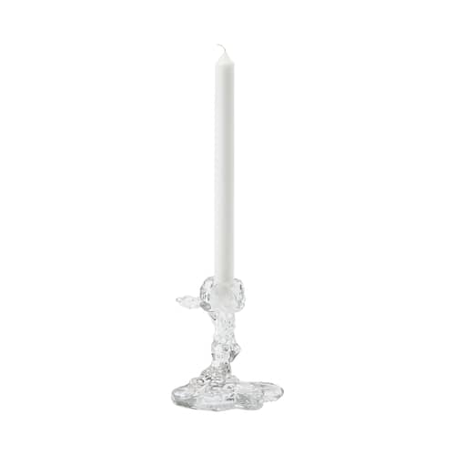 Portacandela Drip Glass Small vetro trasparente / H 14 cm - Pols Potten - H 14 cm / Trasparente - Vetro