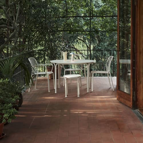 Thorvald SC98 Round table metal white / Ø 115 cm - &tradition - Ivory - Steel
