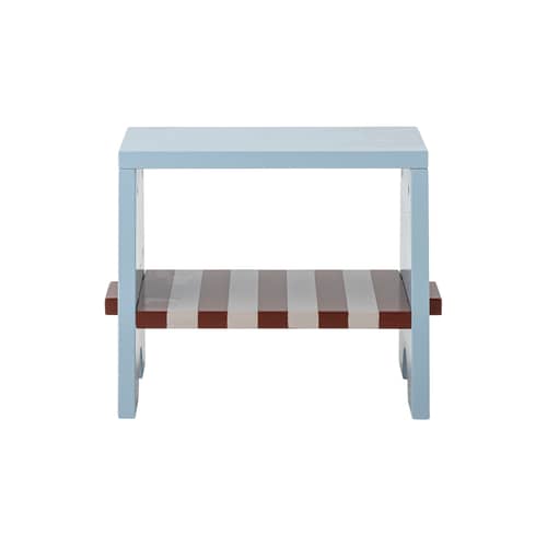 Sgabello bimbi Liova legno blu / H 30 cm - Bloomingville - Blu / rosso mattone - MDF
