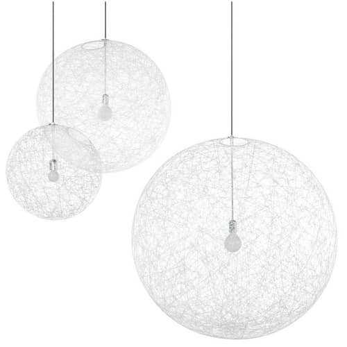 Suspension Random Light plastique blanc / Small - Ø 50 cm / Bertjan Pot, 2001 - Moooi - Blanc - Fibre de verre