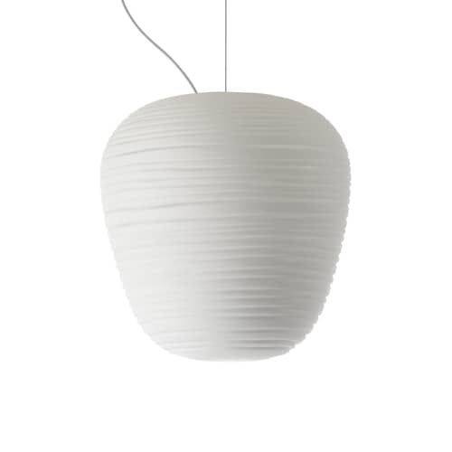 Suspension Rituals 3 / Ø 19 x H 21 cm - Foscarini - Blanc / Ø 19 x H 21 cm - Verre soufflé bouche