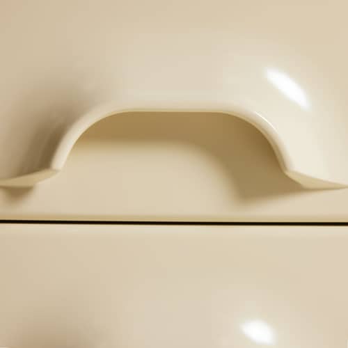 Table de chevet Chest of drawers bois beige / Rangement 2 tiroirs - L 60 x P 35 x H 35,2 cm - HK LIVING - Crème - MDF laqué