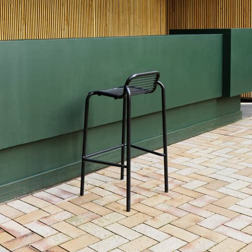 Tabouret de bar Vig métal noir / H 75 cm - Normann Copenhagen - Noir - Acier thermolaqué