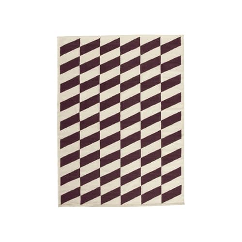 Tapis Shift tissu rouge / 170 x 240 cm - Kelim fait main - Hay - Bordeaux - Laine