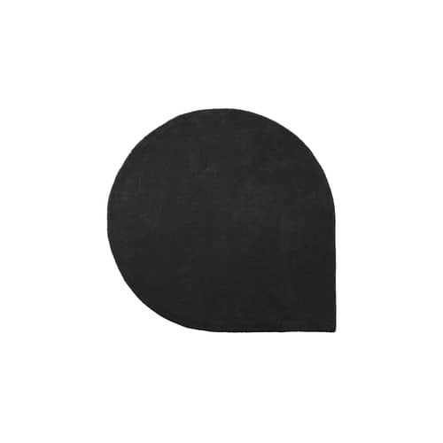 Tapis Stilla noir / 160 x 130 cm - Tufté main - AYTM - Anthracite - Laine