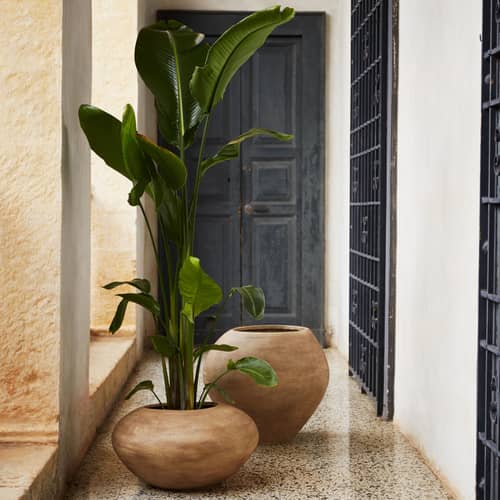 Vaso portafiori 12,5x8cm - In bronzo, con interno plastica, a terra 777-P16