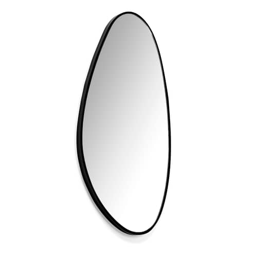 Wandspiegel D metall schwarz / 49 x 23 cm - Stahl - Serax - 49 x 23 cm - thermolackierter Stahl