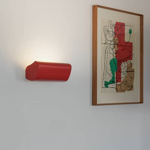 Applique Radieuse by Le Corbusier / Réédition 1949 - Nemo - Rouge - Métal peint
