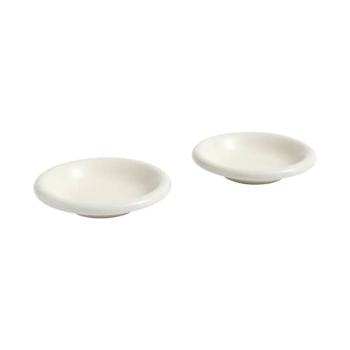 Set de 2 assiettes creuses Barro céramique / Ø 20 cm - Hay - Blanc cassé - Grès émaillé