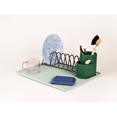 Égouttoir Dish Drainer métal noir gris / Pour assiettes - Hay - Egouttoir assiettes / Anthracite - Acier laqué