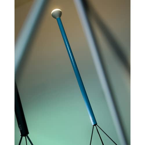 Lampadaire Luminator métal bleu / A. & P. Castiglioni, 1954 - Flos - Bleu - Métal