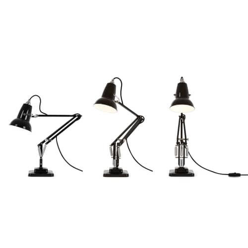 Lampe de table Original 1227 Mini métal noir / 2 bras articulés - H max 50 cm /Réédition 1930\' / Seconde vie - Anglepoise - Noir Jet - Acier, Aluminium, Fonte de fer