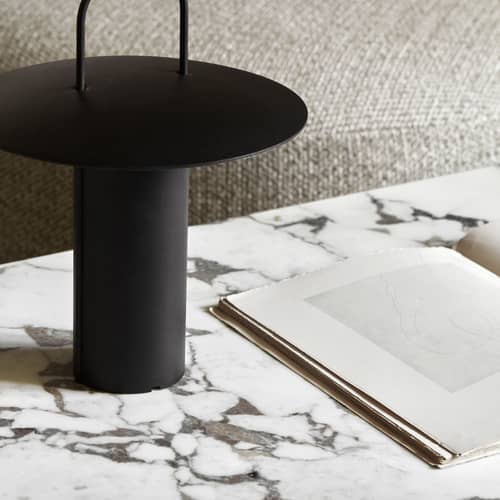 Lampe extérieur sans fil rechargeable Ray métal noir / Ø 21 x H 23,5 cm - Audo Copenhagen - Noir - Aluminium