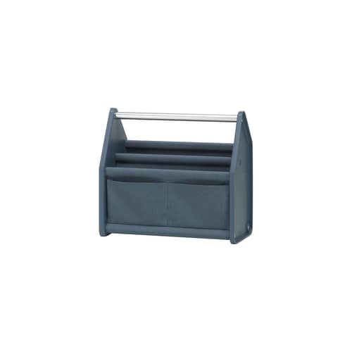 Panier Locker Box SMALL / Organiseur de bureau - Tissu / L 36,5 cm - Vitra - Bleu mer - Aluminium, Polyester recyclé, Tissu polyester