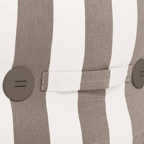Lounge Sessel The BonBaron OUTDOOR textil braun / Einstellbarer Ordner - Fatboy - Gestreift Kakao -  Micro-billes EPS, Olefin Stoff, Polyesterfaser, Schaumstoff