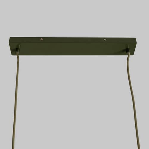 Copenhagen Pendant metal green / L 97 cm - Mobile arms - It\'s about Romi - Green - Lacquered iron, Opal Glass